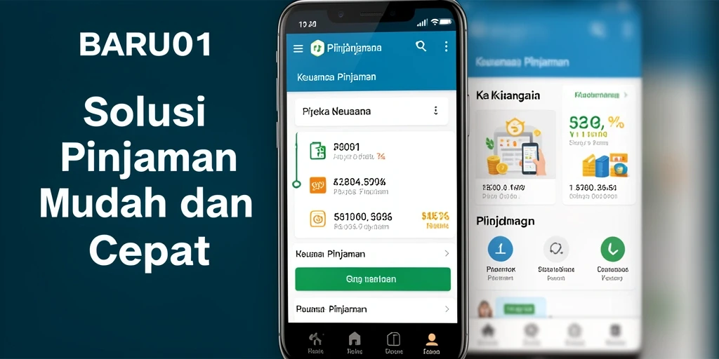 Tampilan antarmuka aplikasi BARU01 untuk pengajuan pinjaman.