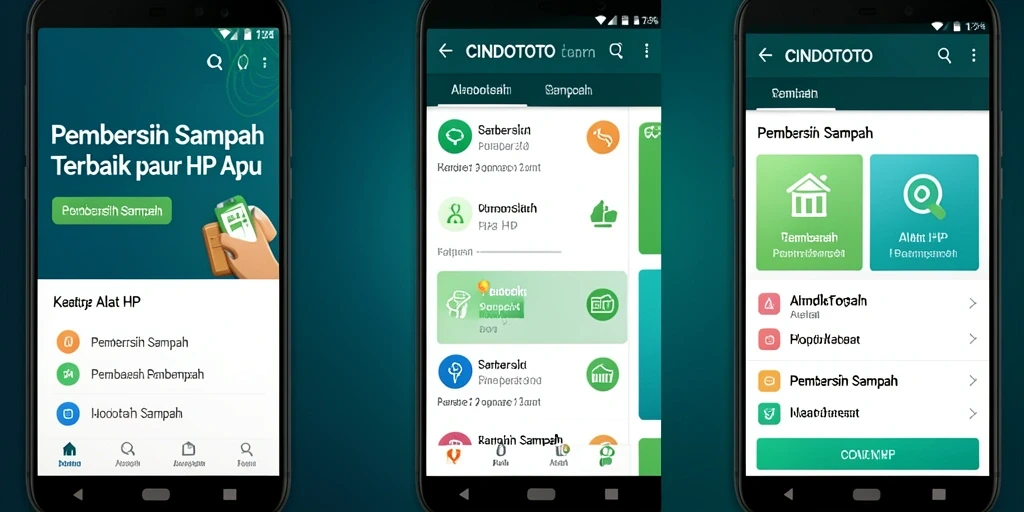 Screenshot antarmuka CINDOTOTO yang menunjukkan fitur Pembersih Sampah.
