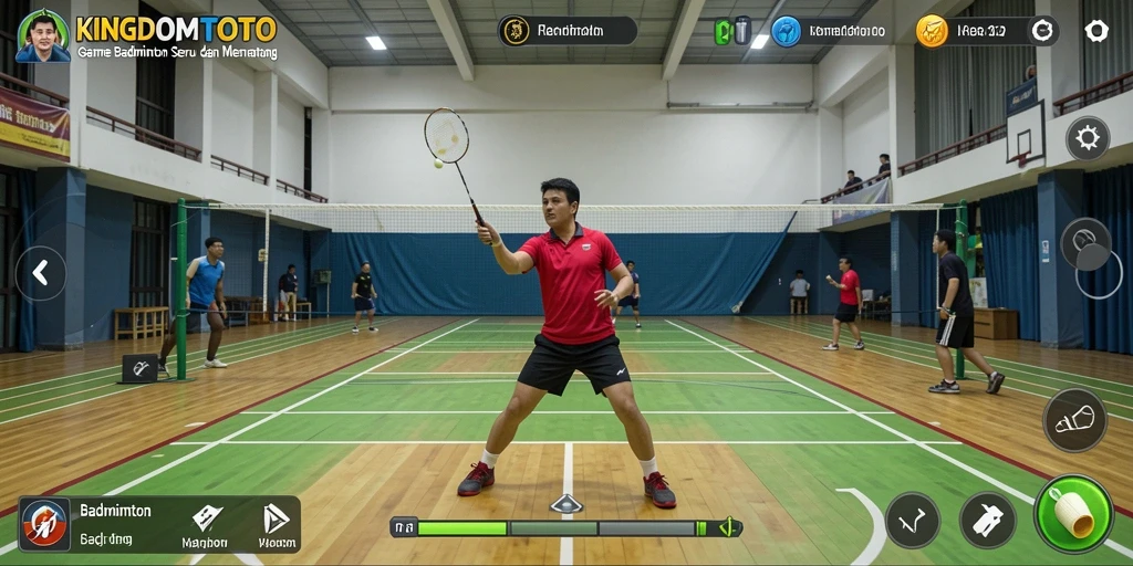 Tampilan antarmuka KINGDOMTOTO dengan pengalaman permainan Badminton yang mendebarkan.