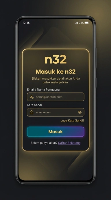 Tampilan halaman login n32